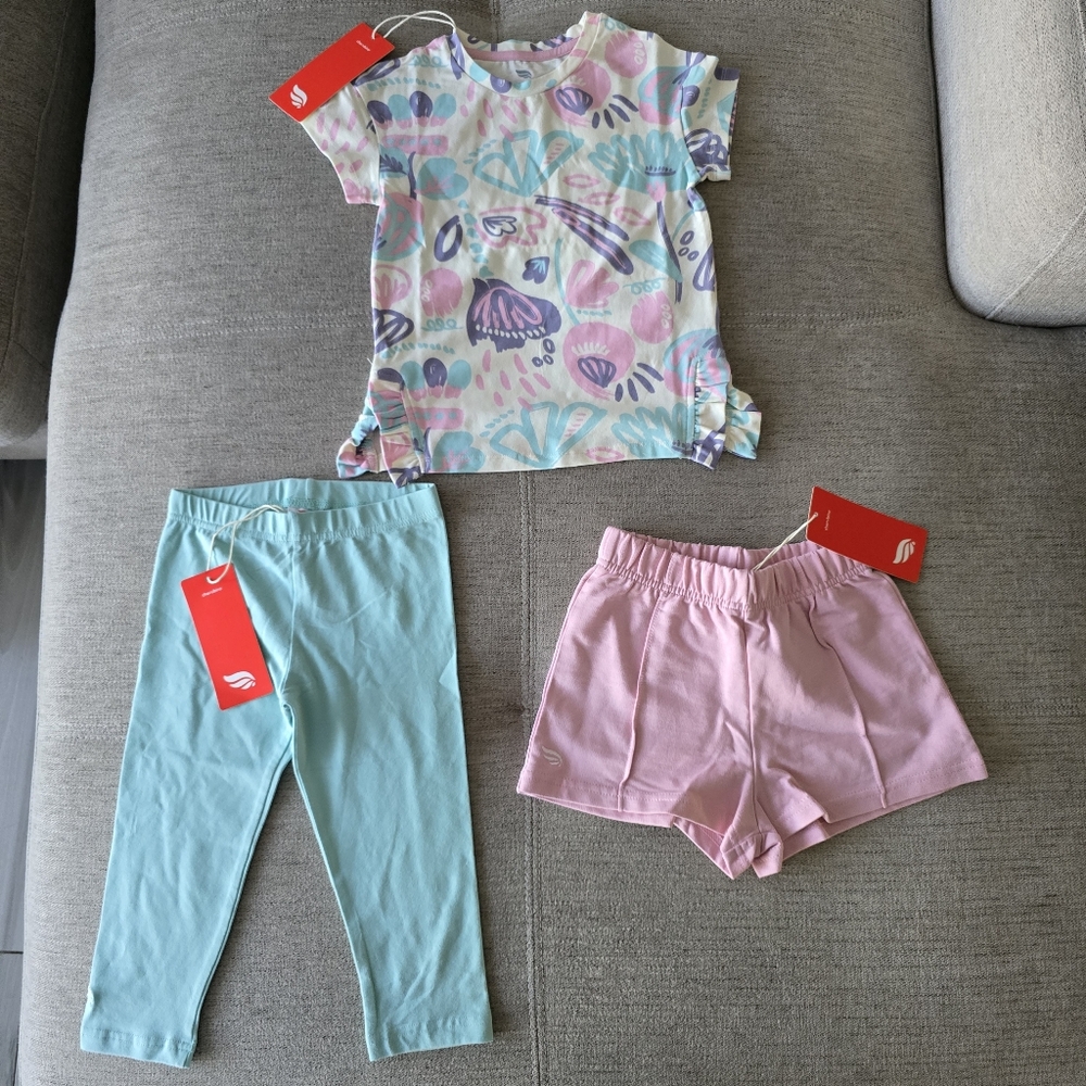Cherubino 6Y/6 Playground Set - Tshirt, Shorts, Leggings- Nwt
